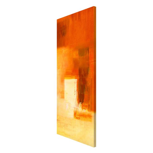 Magnetic memo board - Petra Schüßler - Composition In Orange And Brown 03