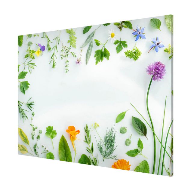 Magnetic memo board - Herbs And Flowers
