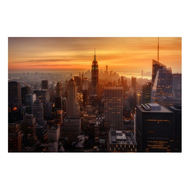 Magnetic memo board - Manhattan Skyline Evening
