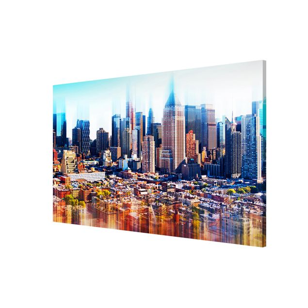 Magnetic memo board - Manhattan Skyline Urban Stretch