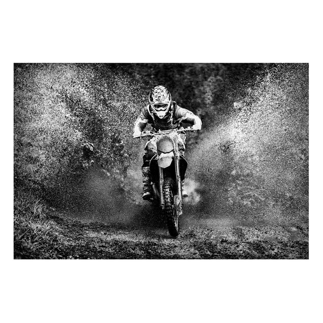 Magnetic memo board - Motocross In The Mud