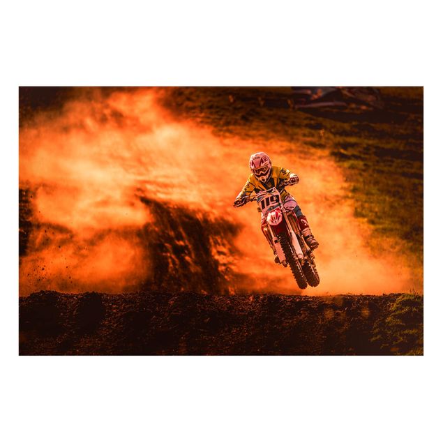Magnetic memo board - Motocross In The Dust