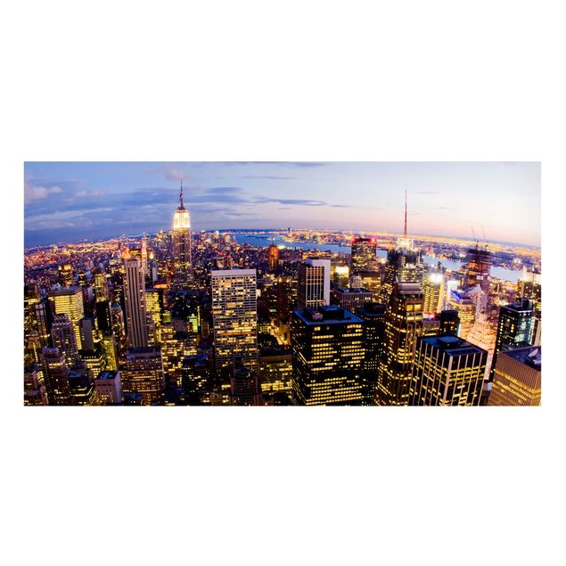 Magnetic memo board - New York Skyline At Night