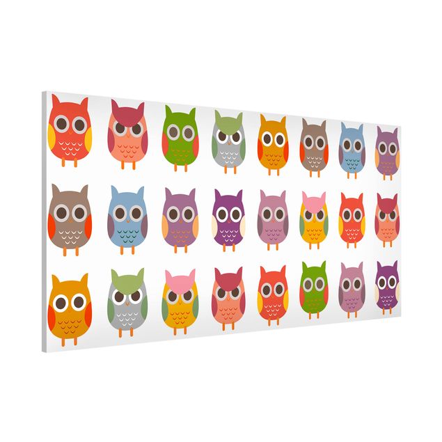 Magnetic memo board - No.EK147 Owl Parade Set II