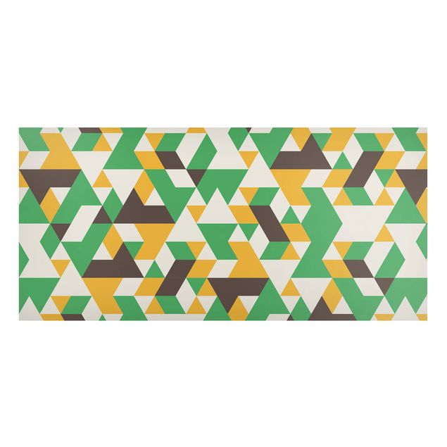 Magnetic memo board - No.RY34 Green Triangles