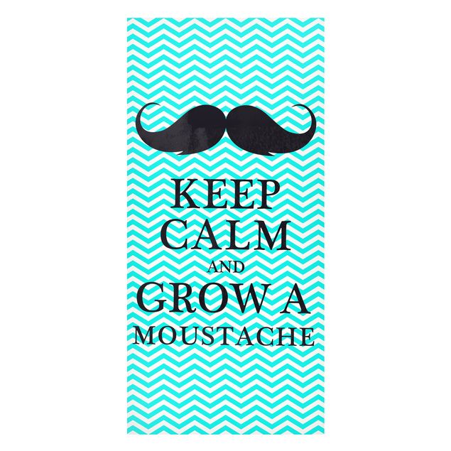 Magnetic memo board - No.YK26 Keep Calm And Grow A Mustache
