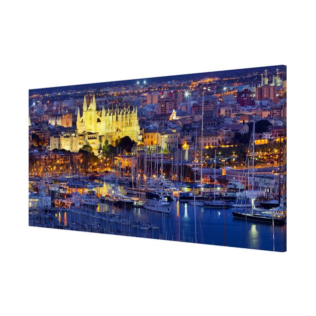Magnetic memo board - Palma De Mallorca City Skyline And Harbor