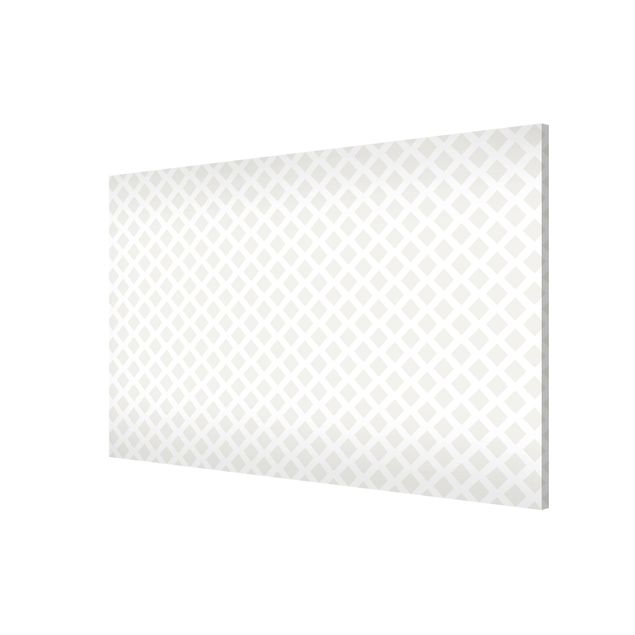 Magnetic memo board - Diamond Grid Light Beige