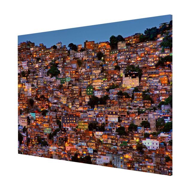 Magnetic memo board - Rio De Janeiro Favela Sunset