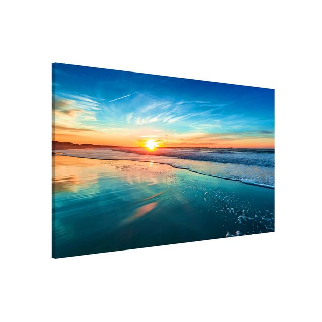Magnetic memo board - Romantic Sunset By The Sea