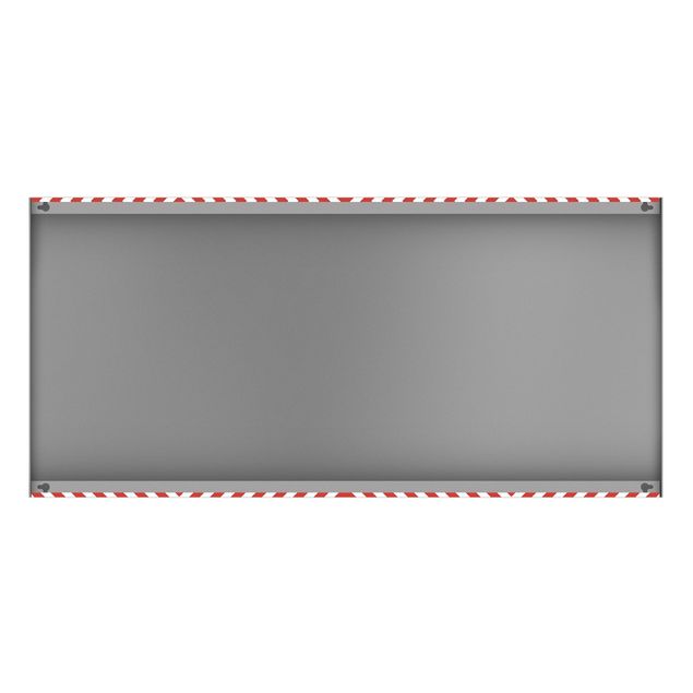 Magnetic memo board - Red Geometric Stripe Pattern