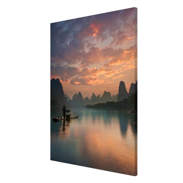 Magnetic memo board - Sunrise Over Chinese River