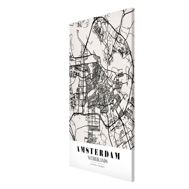 Magnetic memo board - Amsterdam City Map - Classic