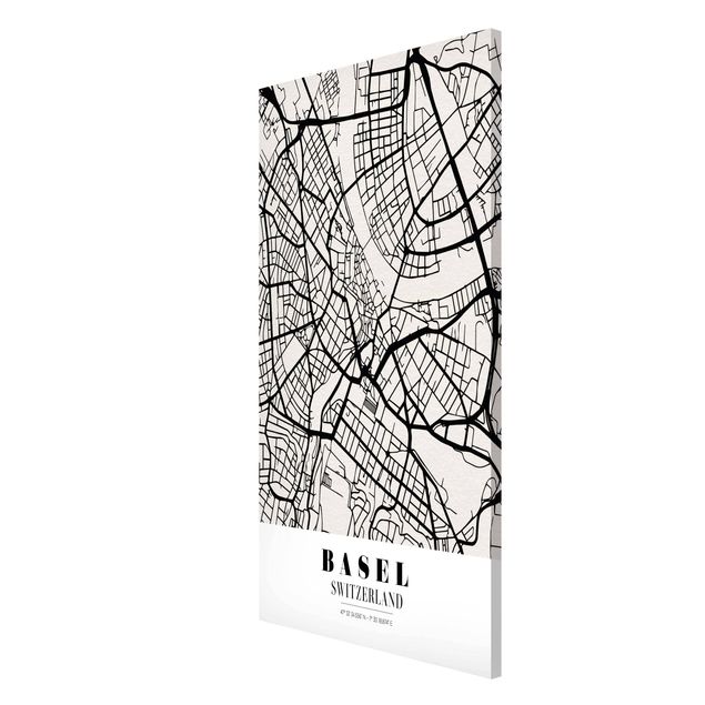 Magnetic memo board - Basel City Map - Classic