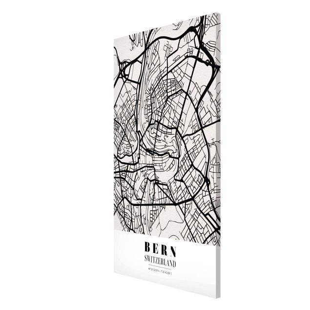 Magnetic memo board - Bern City Map - Classical