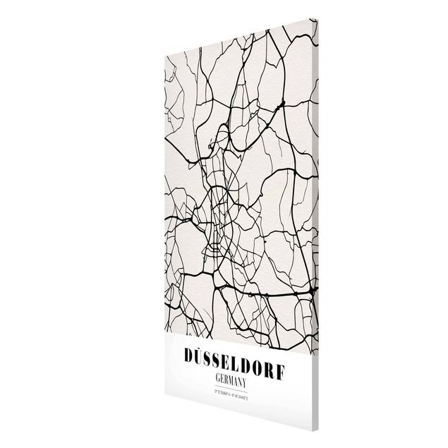 Magnetic memo board - Dusseldorf City Map - Classic