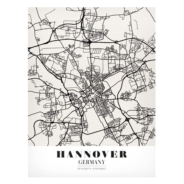 Magnetic memo board - Hannover City Map - Classic
