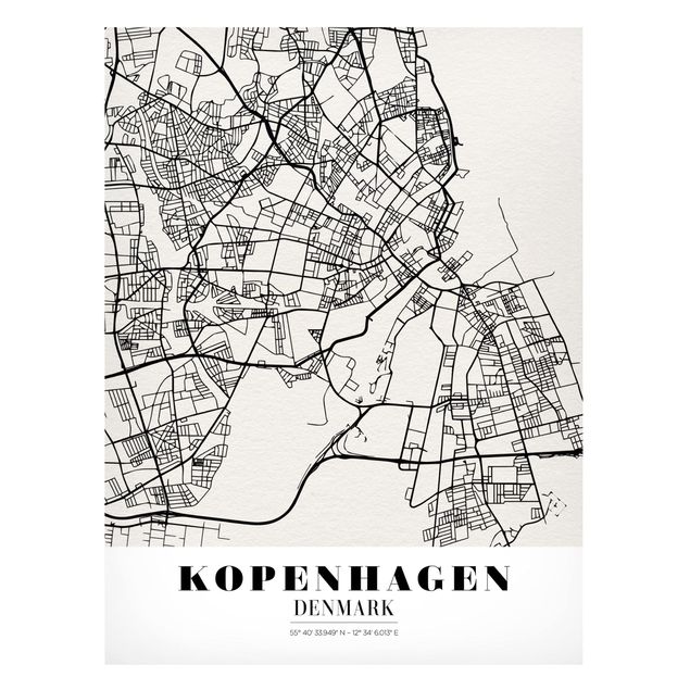 Magnetic memo board - Copenhagen City Map - Classic