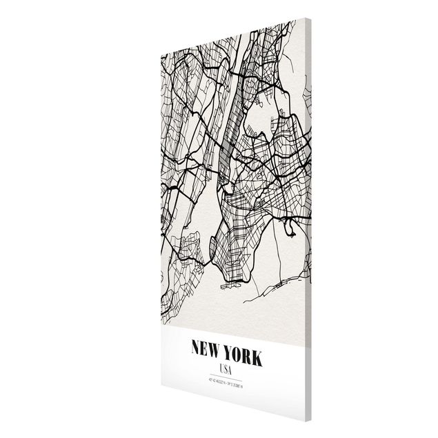 Magnetic memo board - New York City Map - Classic
