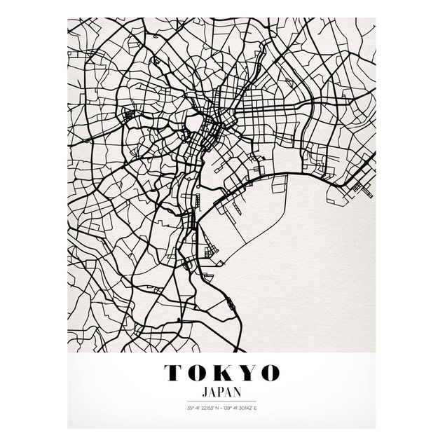 Magnetic memo board - Tokyo City Map - Classic