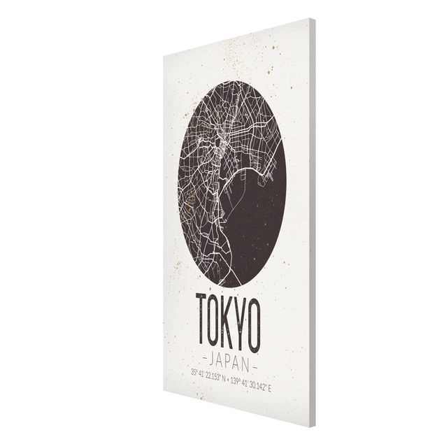 Magnetic memo board - Tokyo City Map - Retro