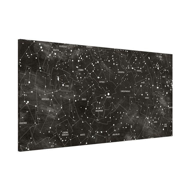 Magnetic memo board - Map Of Constellations Blackboard Look