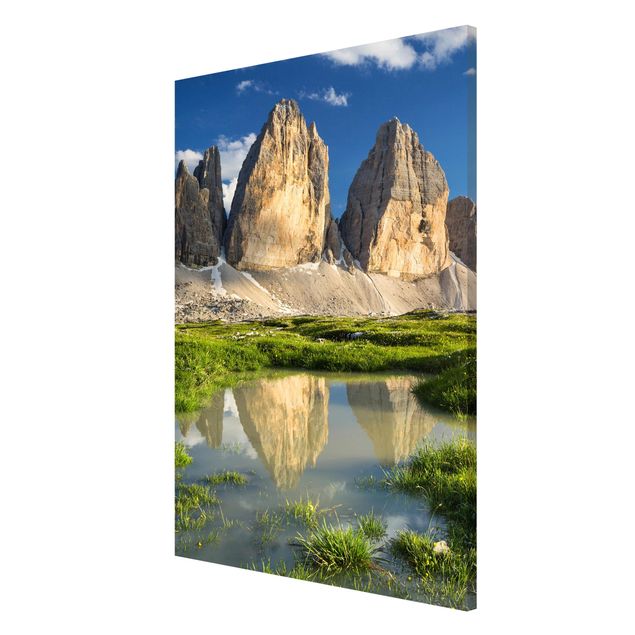 Magnetic memo board - South Tyrolean Zinnen And Water Reflection