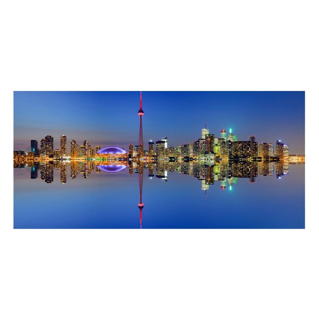 Magnetic memo board - Toronto City Skyline Before Lake Ontario