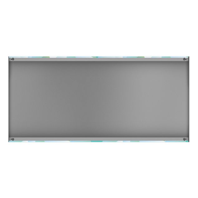 Magnetic memo board - Vector Pattern Turquoise