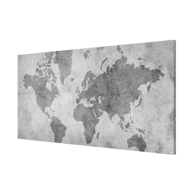 Magnetic memo board - Vintage World Map II