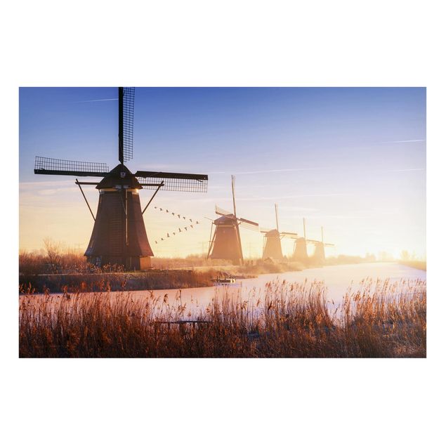 Magnetic memo board - Windmills Of Kinderdijk