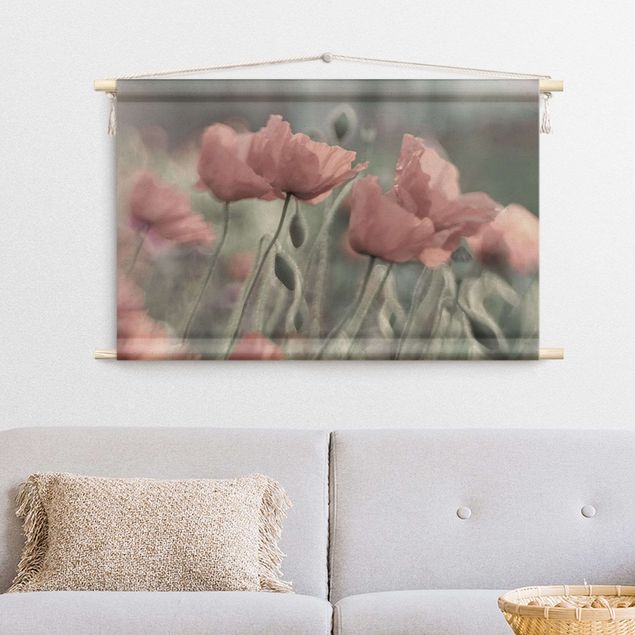 floral tapestry Picturesque Poppy