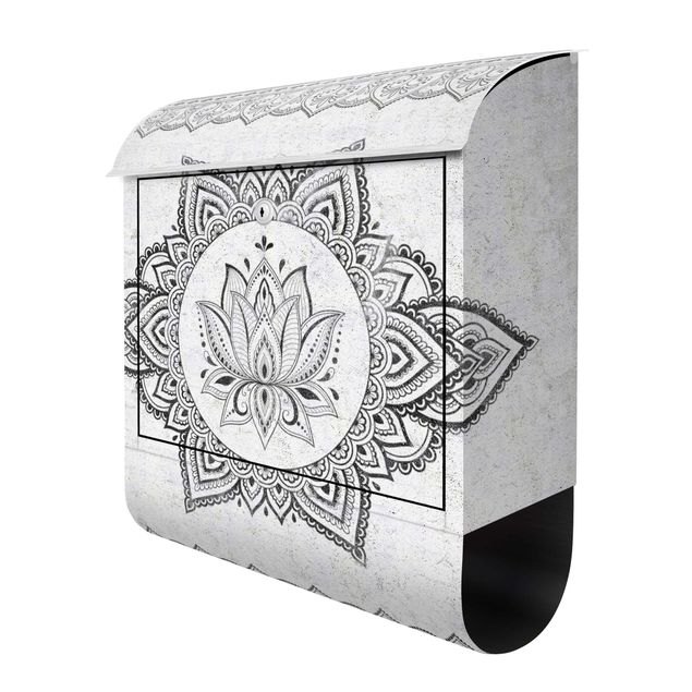 Letterbox - Mandala Lotus Concrete Look