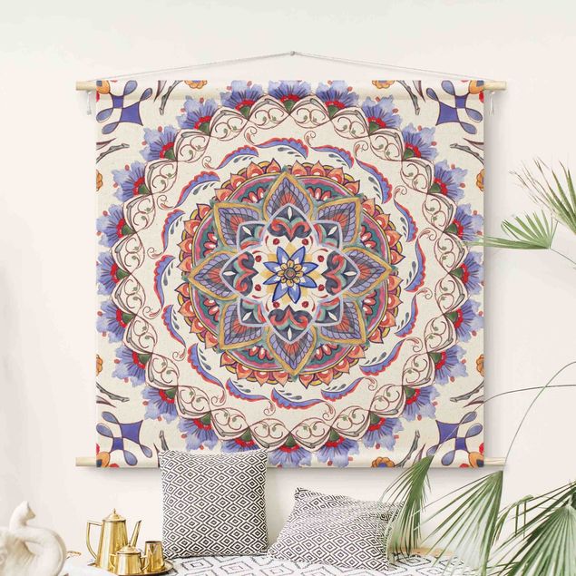 modern tapestry Mandala Meditation Pranayama