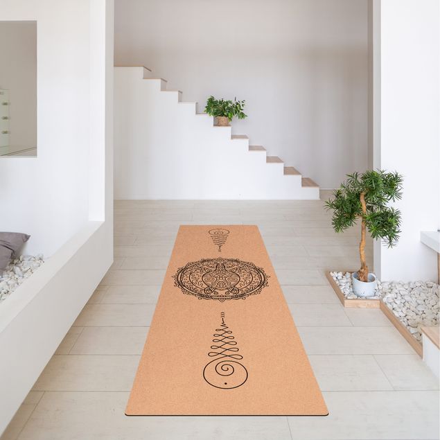 contemporary rugs Mandala Turtle