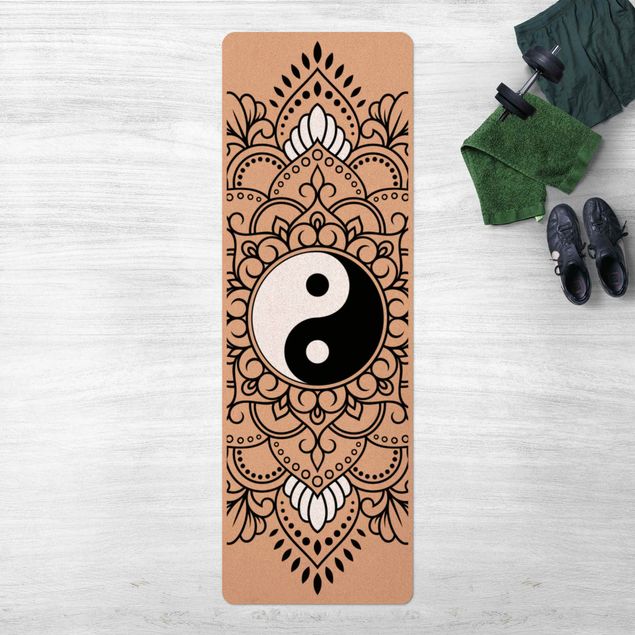 Yoga mat - Mandala Yin And Yang