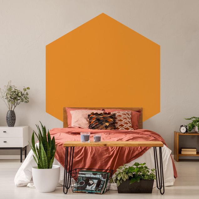 Self-adhesive hexagonal pattern wallpaper - Mango