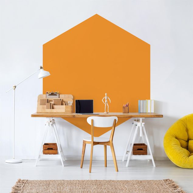 Self-adhesive hexagonal pattern wallpaper - Mango