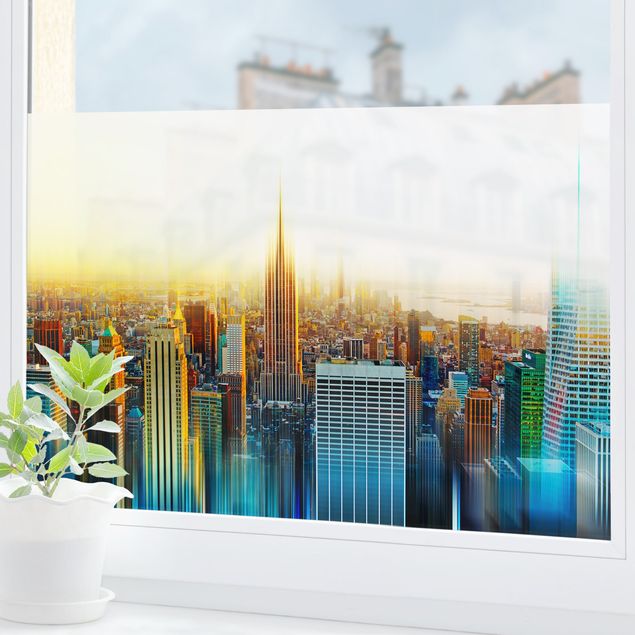 Window decoration - Manhattan Abstract