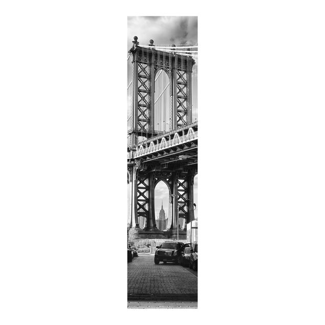 Sliding panel curtains set - Manhattan Bridge In America