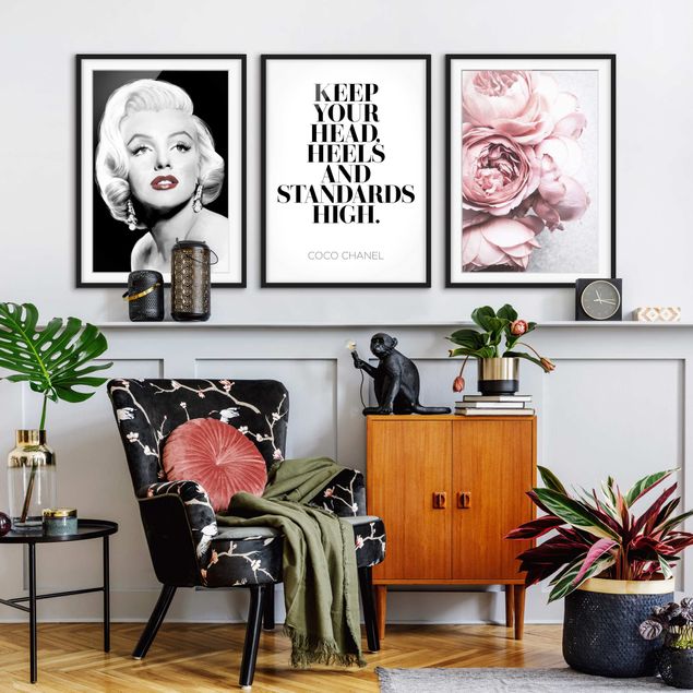 Gallery wall Marilyn With Peonies