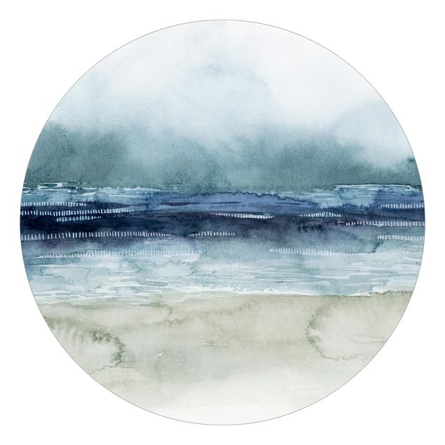 Self-adhesive round wallpaper - Marine Fog I