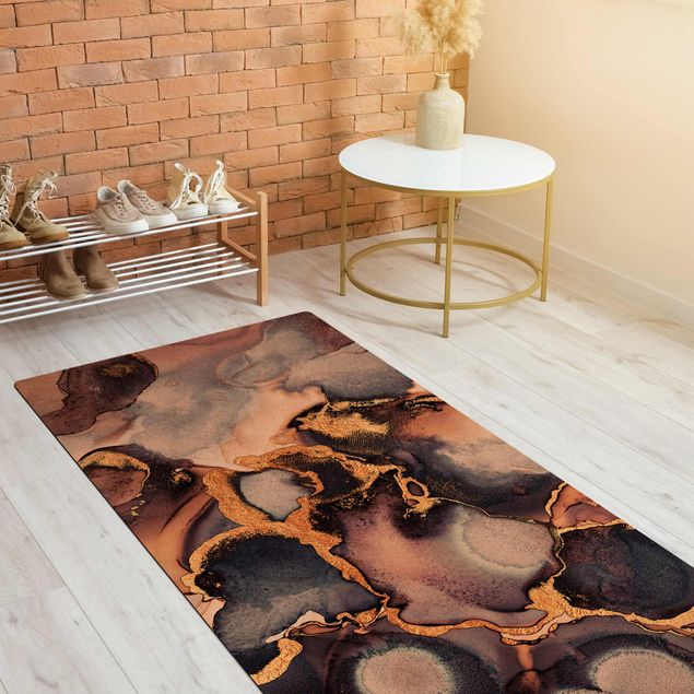 Abstract rugs Marble Watercolour With Gold