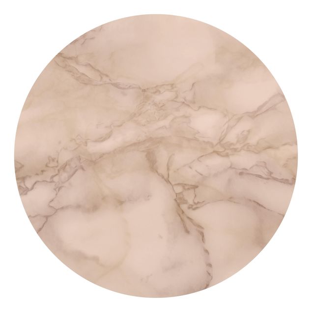 Self-adhesive round wallpaper kitchen - Marble Look Grey Brown