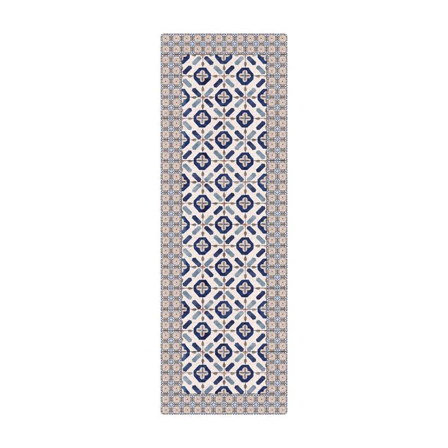 large area rugs Moroccan Tiles Flower Window With Tile Frame