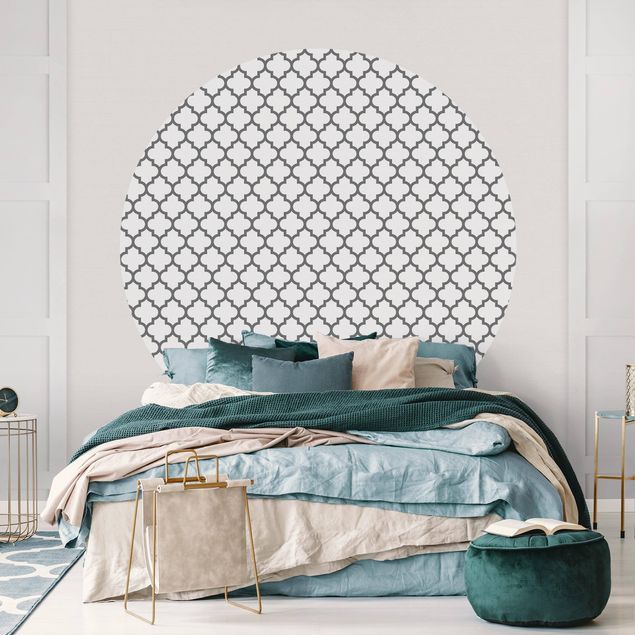 Wallpapers Moroccan Pattern With Ornaments Grey