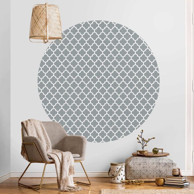 Wallpapers Moroccan Pattern With Ornaments In Front Of Grey