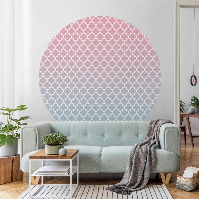 Wallpapers Moroccan Pattern With Gradient In Pink Blue