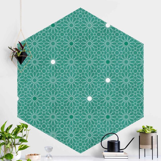 Hexagonal wallpapers Moroccan Stars Pattern