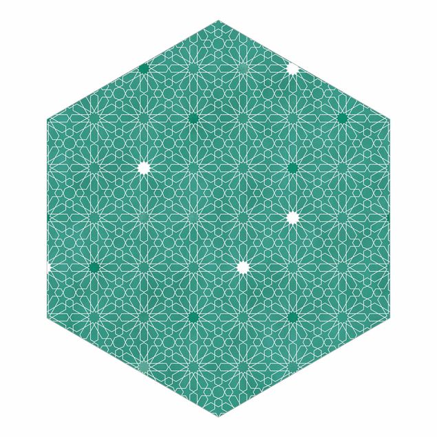 Self-adhesive hexagonal pattern wallpaper - Moroccan Stars Pattern